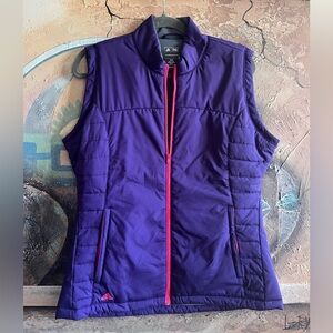 Adidas Golf Purple Zip-up Puff Vest (size medium)